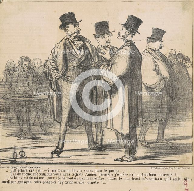 J'ai acheté ... un tonneau de vin ..., 19th century. Creator: Honore Daumier.