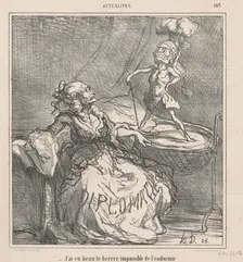 J'ai eu beau le bercer ..., c1850s. Creator: Honore Daumier