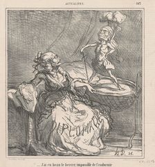 J'ai eu beau le bercer ..., c1850s. Creator: Honore Daumier