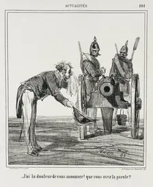 J'ai la douleur de vous announcer! Que vous avez la parole!, 1866. Creator: Cham