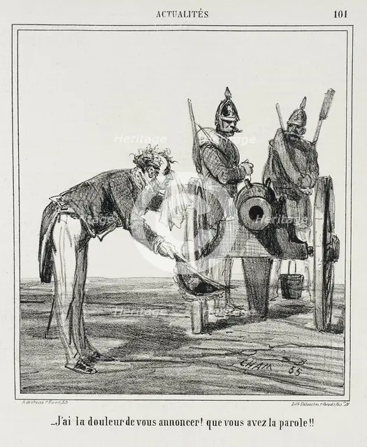 J'ai la douleur de vous announcer! Que vous avez la parole!, 1866. Creator: Cham.