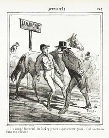 J'ai mangé du cheval, du Jockey je n'en ai pas encore gouté, c'est une lacune dans ma cuisine!, 1865 Creator: Cham