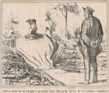 J'aimerais autant voir un ouragan se promener dans mon jardin qu'une de ces..., September 9, 1857. Creator: Honore Daumier