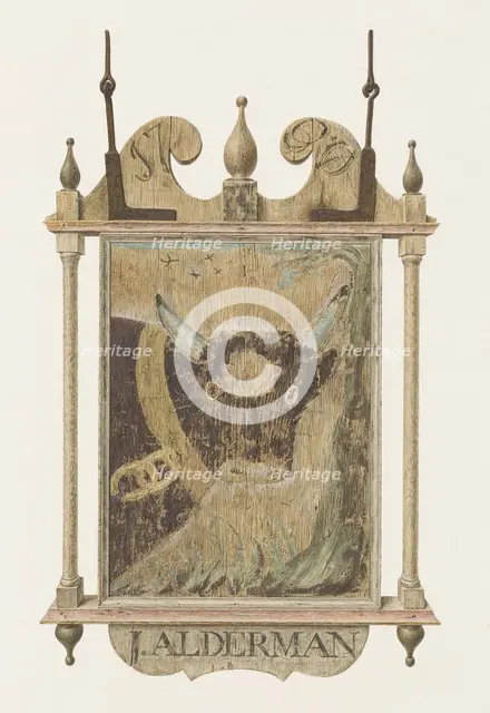 J. Alderman's Tavern Sign, c. 1940. Creator: John Matulis.