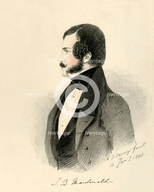 'J. B. Macdonald', 1840. Creator: Richard James Lane.