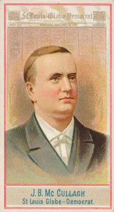 J.B. McCullagh, St. Louis Globe-Democrat, from the American Editors series (N1) for Allen ..., 1887. Creator: Allen & Ginter