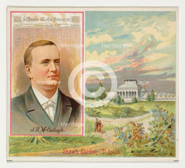 J. B. McCullagh, St. Louis Globe-Democrat, from the American Editors series (N35) for Alle..., 1887. Creator: Allen & Ginter.