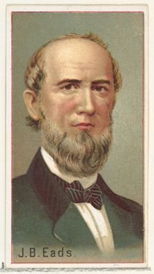 J. B. Eads, printer's sample for the World's Inventors souvenir album (A25) for Allen & Gi..., 1888. Creator: Allen & Ginter