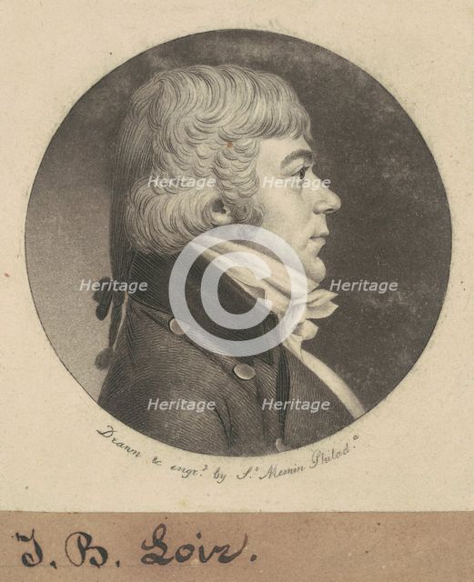 J. B. Loir, 1800. Creator: Charles Balthazar Julien Févret de Saint-Mémin.