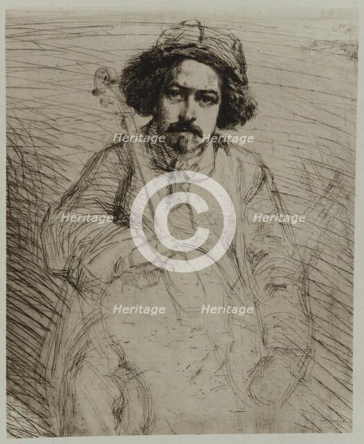 J. Becquet, Sculptor, 1859. Creator: James Abbott McNeill Whistler.