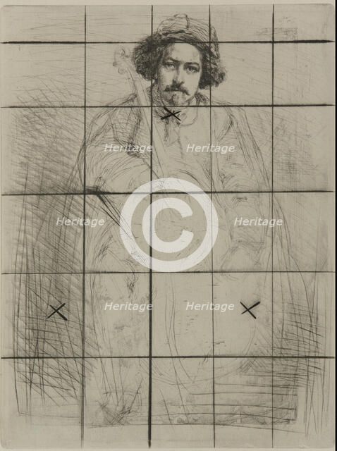 J. Becquet, Sculptor, 1859. Creator: James Abbott McNeill Whistler.