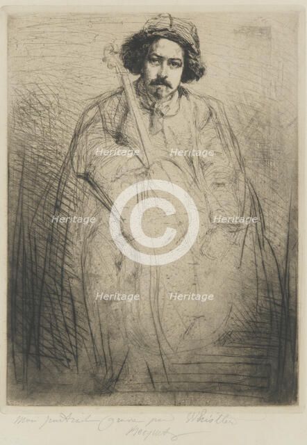 J. Becquet, Sculptor, 1859. Creator: James Abbott McNeill Whistler.