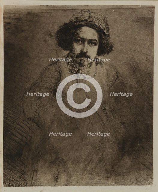 J. Becquet, Sculptor, 1859. Creator: James Abbott McNeill Whistler.