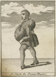 J Clark the Posture Master Cries of London, (c1688?). Artist: Anon