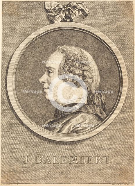 J. D'Alembert, 1754. Creator: Claude Henri Watelet.