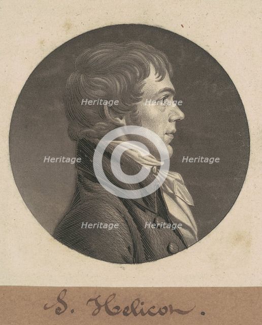 J. Ellicott, 1804. Creator: Charles Balthazar Julien Févret de Saint-Mémin.