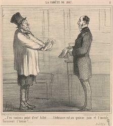 J'en voulons point d'vot billet ..., 19th century. Creator: Honore Daumier