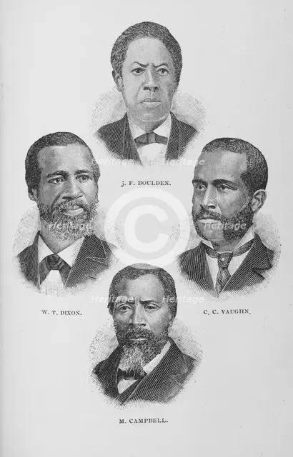 J. F. Boulden, W. T. Dixon, C. C. Vaughn, M. Campbell, 1887. Creator: Unknown.