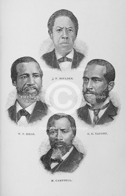 J. F. Boulden, W. T. Dixon, C. C. Vaughn, M. Campbell, 1887. Creator: Unknown.