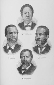 J. F. Boulden, W. T. Dixon, C. C. Vaughn, M. Campbell, 1887. Creator: Unknown