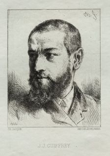 J. J. Guiffrey, 1866. Creator: Charles-Émile Jacque (French, 1813-1894)