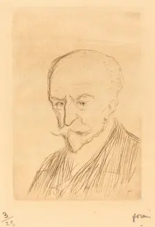 J.-K. Huysmans, 1909. Creator: Jean Louis Forain