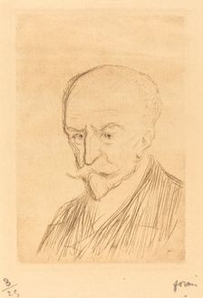 J.-K. Huysmans, 1909. Creator: Jean Louis Forain