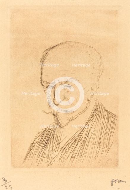 J.-K. Huysmans, 1909. Creator: Jean Louis Forain.