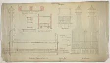 J.M. Brunswick and Balke Company Lumber Dryer, Chicago, Illinois, Elevation and Section, c. 1883. Creator: Adler & Sullivan