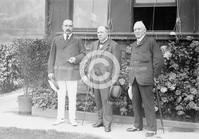 J.P. Morgan, Viscount Haldane and Sir K.M. McKenzie, 1913. Creator: Bain News Service.