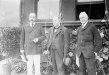 J.P. Morgan, Viscount Haldane, and Sir K.M. McKenzie, 1913. Creator: Bain News Service