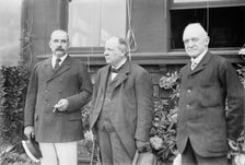 J.P. Morgan Jr, 1st Viscount Haldane, 1st Baron Muir-Mackenzie, 1913. Creator: Bain News Service