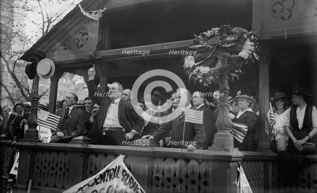 J.P. Holland at car strike, 1916. Creator: Bain News Service.
