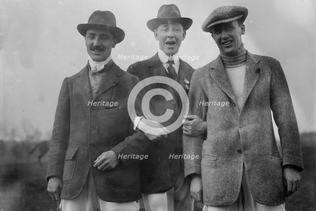 J. Parks, Harry P. Whitney, F.S. Von Stade, between c1910 and c1915. Creator: Bain News Service.