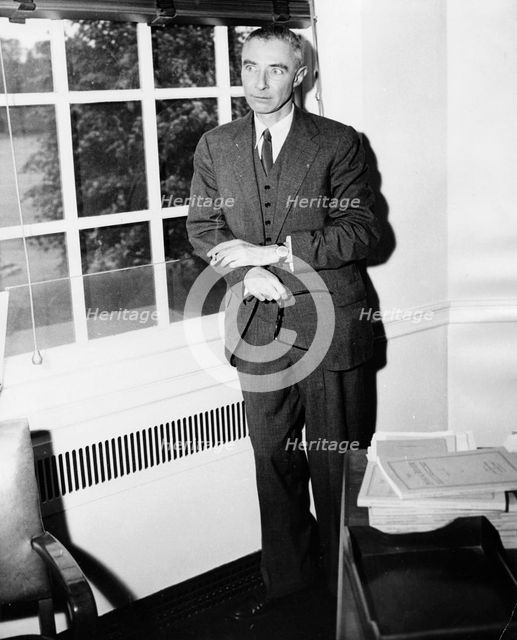 J Robert Oppenheimer (1904-1967), American physicist. Creator: Unknown.
