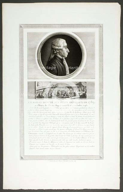 J. S. Bailly, Deputy States General, from Tableaux historiques de la Révolution Franç..., 1798–1804. Creator: Charles Francois Gabriel Levachez.