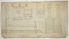J.M. Brunswick and Balke Company Lumber Dryer, Chicago, Illinois, Elevation and Section, c. 1883. Creator: Adler & Sullivan