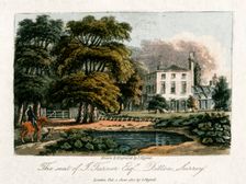 JMW Turner's house, Thames Ditton, Surrey, 1817.Artist: I Hassell