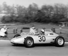 Jo Bonnier driving a works Porsche Formula 1 car, Brussels Grand Prix, Belgium, 1961