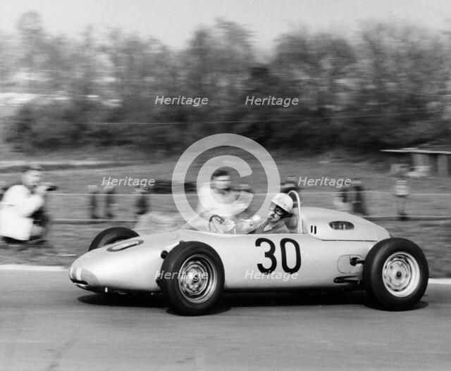 Jo Bonnier driving a works Porsche Formula 1 car, Brussels Grand Prix, Belgium, 1961. Artist: Unknown
