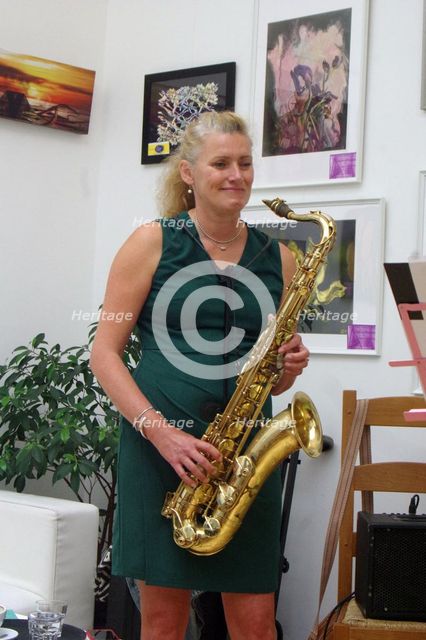 Jo Fooks, Jo Harrop and Friends, Clocktower Cafe Jazz Club, Croydon, London, 29 May 2025. Creator: Brian O'Connor.