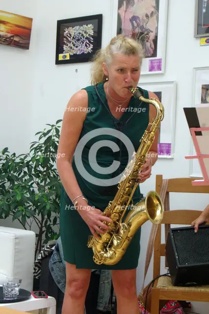 Jo Fooks, Jo Harrop and Friends, Clocktower Cafe Jazz Club, Croydon, London, 29 May 2025. Creator: Brian O'Connor.