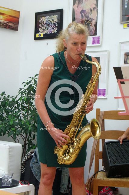 Jo Fooks, Jo Harrop and Friends, Clocktower Cafe Jazz Club, Croydon, London, 29 May 2025. Creator: Brian O'Connor.