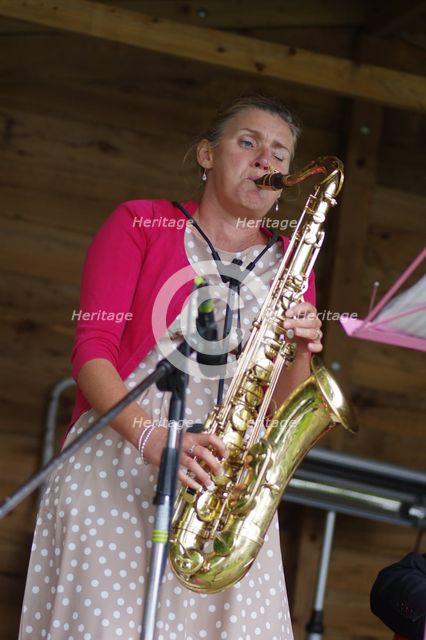 Jo Fooks, Jo Harrop Quartet, Listening Room Jazz, Three Horseshoes, Knockholt, Kent,July 2021. Creator: Brian O'Connor.