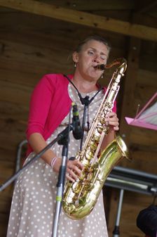 Jo Fooks, Jo Harrop Quartet, Listening Room Jazz, Three Horseshoes, Knockholt, Kent,July 2021. Creator: Brian O'Connor