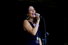 Jo Harrop, Jo Harrop Quartet, Listening Room Jazz, Three Horseshoes, Knockholt, Kent, July 2021. Creator: Brian O'Connor