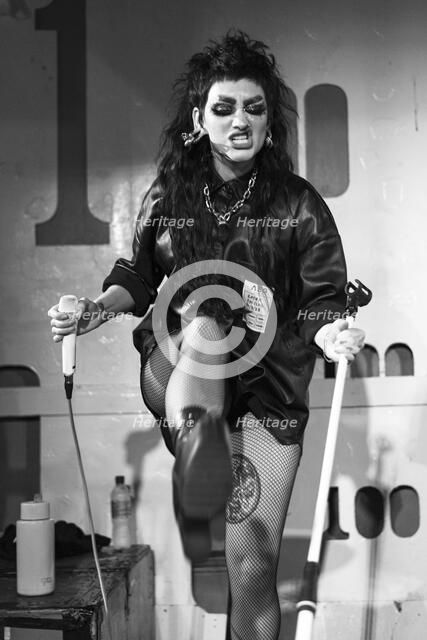 Jo-Jo O'Donoughue, Eater live at 100 Club, London, Mar 2023. Creator: Annapaola Marchesani.