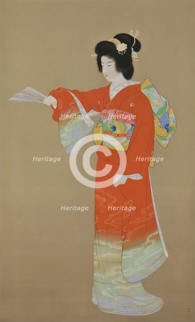 Jo-no-mai (Dance Performed in Noh Play), 1936. Creator: Shoen, Uemura (1875-1949).