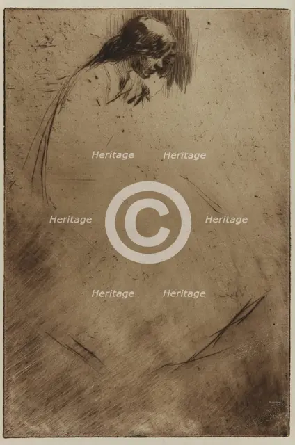 Jo's Bent Head, 1861. Creator: James Abbott McNeill Whistler.