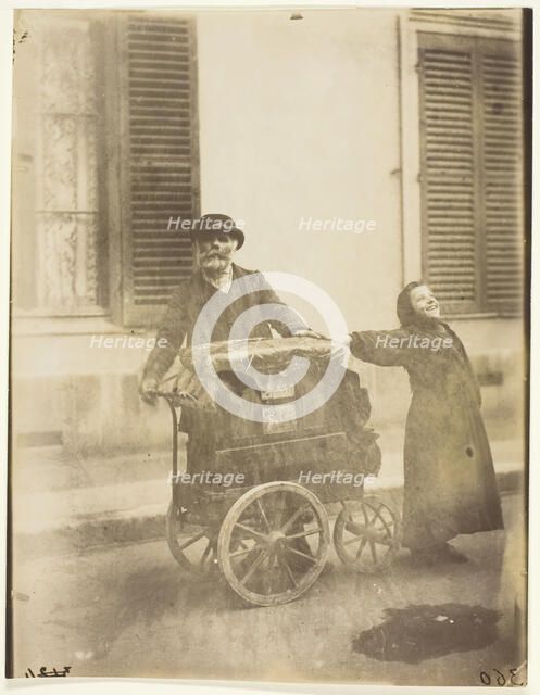 Joueur d'orgue (Organ Player), 1898/99. Creator: Eugene Atget.